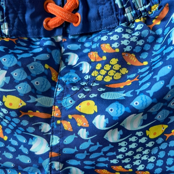 Blue Tropical swim trunks toddler boy 12-18 months - Picture 2 of 5